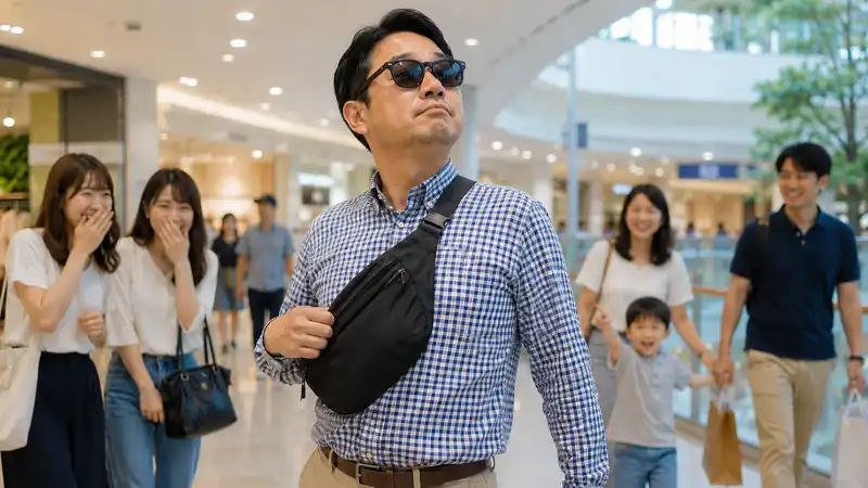 話題のボディバッグおじさんとは？