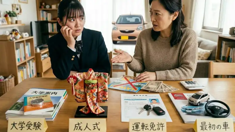 100万円の使い道…大学受験・成人式・車との天秤